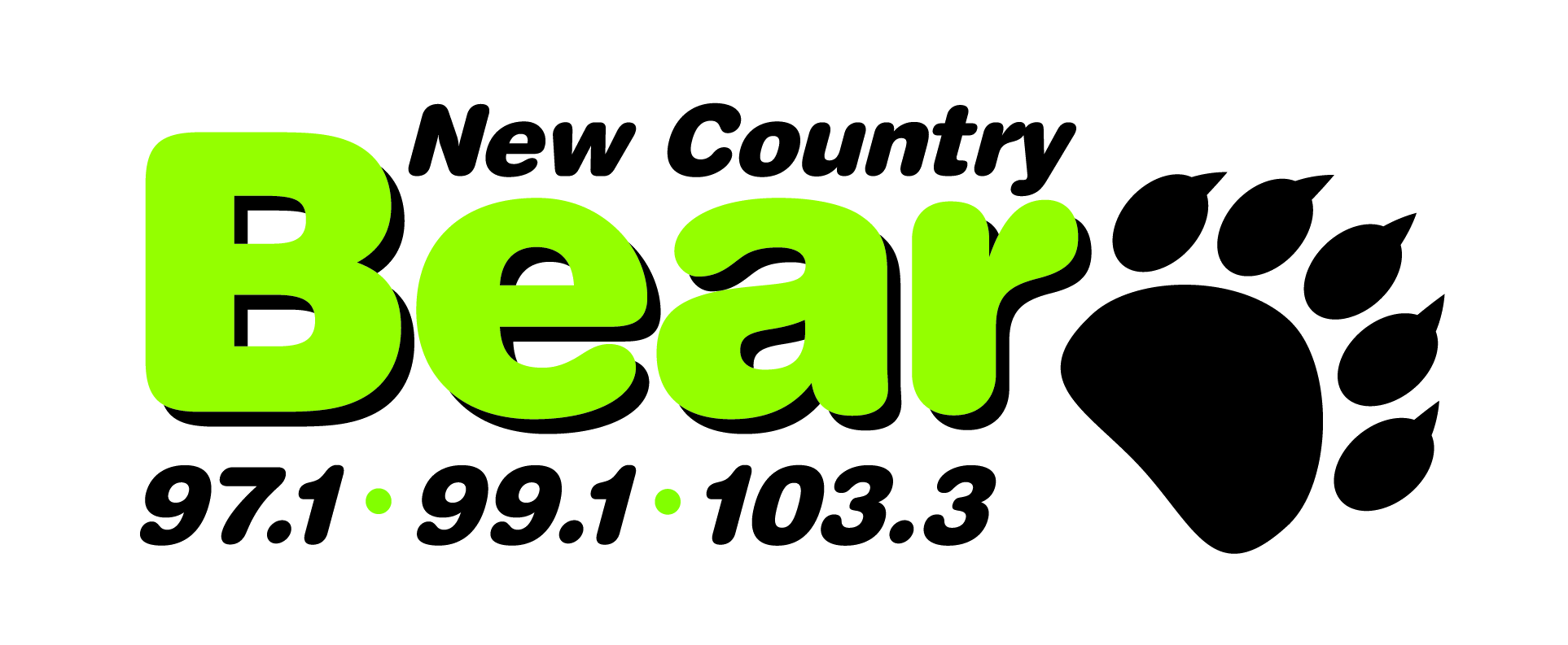 New Country Bear 97.1 - 99.1 - 103.3 Logo