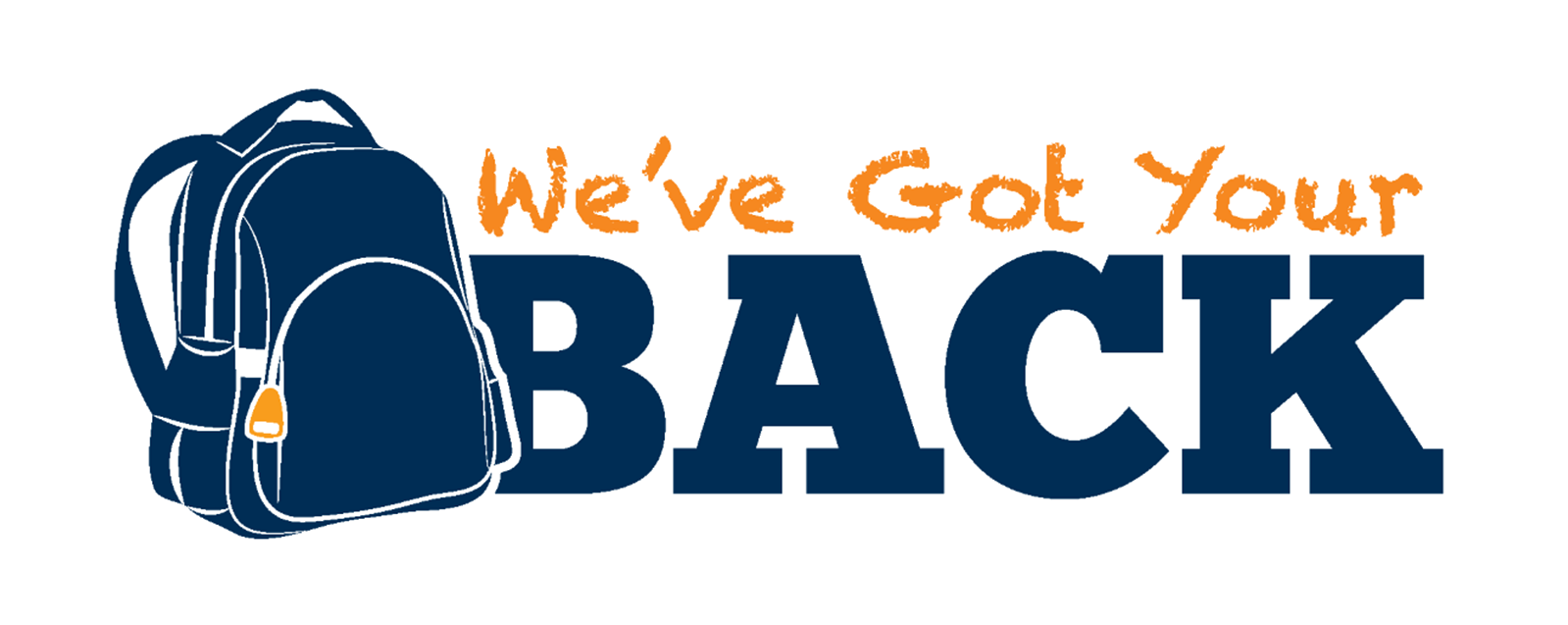 We've Got Your Back White Logo